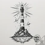Tattoo sketch, xenodochial lighthouse, a styl… – tattoo sketch (№1752391254_0, 13.07.2025 07:20) — tattoovalue.net
