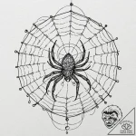 Tattoo sketch, orb weaver’s digital web, a de… – tattoo sketch (№1752391593_0, 13.07.2025 07:26) — tattoovalue.net