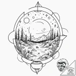 Tattoo sketch, exoplanet explorer’s lantern,… – tattoo sketch (№1752393823_0, 13.07.2025 08:03) — tattoovalue.net