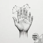 Tattoo sketch, connected constellations: huma… – tattoo sketch (№1752393905_0, 13.07.2025 08:05) — tattoovalue.net