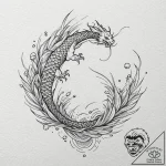 Tattoo sketch, wind-swept grass, data ripples… – tattoo sketch (№1752395551_0, 13.07.2025 08:32) — tattoovalue.net