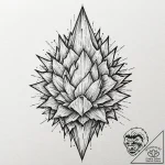 Tattoo sketch, power crystal, energy conduit,… – tattoo sketch (№1752396066_0, 13.07.2025 08:41) — tattoovalue.net