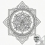 Tattoo sketch, yantra of yoked consciousness,… – tattoo sketch (№1752396151_0, 13.07.2025 08:42) — tattoovalue.net