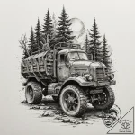 Tattoo sketch, juggernaut of time, a massive,… – tattoo sketch (№1752396665_0, 13.07.2025 08:51) — tattoovalue.net