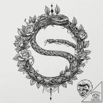 Tattoo sketch, serpent of self-replication, a… – tattoo sketch (№1752396752_0, 13.07.2025 08:52) — tattoovalue.net
