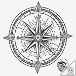 Tattoo sketch, zircon compass, guiding light,… – tattoo sketch (№1752397875_0, 13.07.2025 09:11) — tattoovalue.net