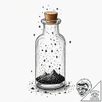 Tattoo sketch, vessel of cosmic dust, a delic… – tattoo sketch (№1752398478_0, 13.07.2025 09:21) — tattoovalue.net