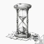 Tattoo sketch, an hourglass where sand is rep… – tattoo sketch (№1752398650_0, 13.07.2025 09:24) — tattoovalue.net