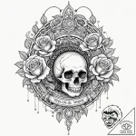 Tattoo sketch, weaving loom, time threads, an… – tattoo sketch (№1752399165_0, 13.07.2025 09:32) — tattoovalue.net