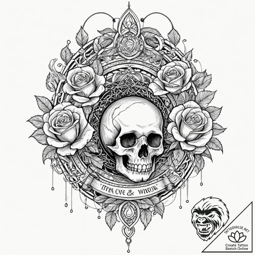 Tattoo sketch, weaving loom, time threads, an... - tattoo sketch (№1752399165_0, 13.07.2025 09:32) — tattoovalue.net