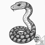Tattoo sketch, king cobra, pixelated scales,… – tattoo sketch (№1752399338_0, 13.07.2025 09:35) — tattoovalue.net