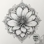 Tattoo sketch, prismatic petals of perception… – tattoo sketch (№1752399590_0, 13.07.2025 09:39) — tattoovalue.net