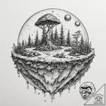 Tattoo sketch, glass orb of worlds, a perfect… – tattoo sketch (№1752399677_0, 13.07.2025 09:41) — tattoovalue.net