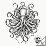 Tattoo sketch, kraken of the deep web, a mass… – tattoo sketch (№1752400621_0, 13.07.2025 09:57) — tattoovalue.net