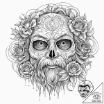 Tattoo sketch, yeti’s glacial gaze (data ice)… – tattoo sketch (№1752401055_0, 13.07.2025 10:04) — tattoovalue.net