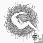 Tattoo sketch, oneiroi dream weave, a sleepin… – tattoo sketch (№1752401141_0, 13.07.2025 10:05) — tattoovalue.net