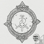 Tattoo sketch, icon of the unseen, a minimali… – tattoo sketch (№1752401228_0, 13.07.2025 10:07) — tattoovalue.net