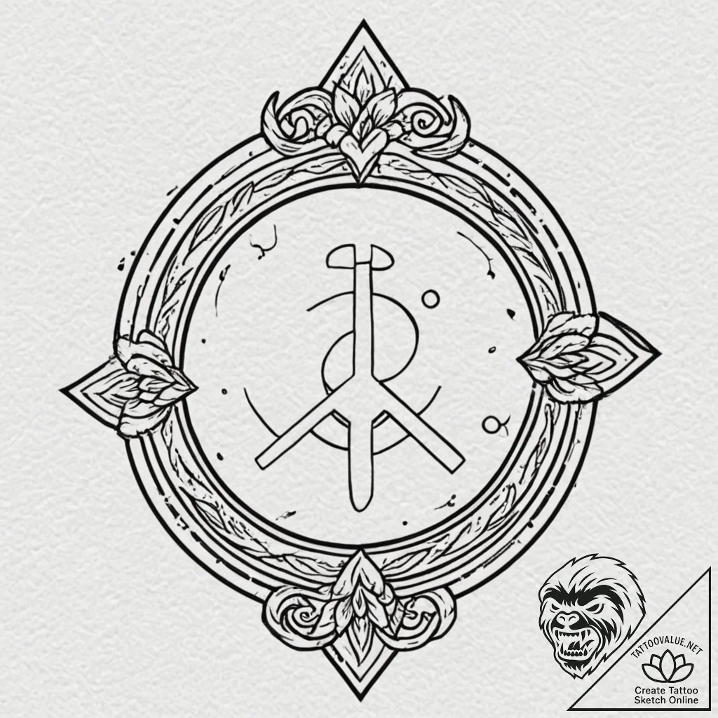 Tattoo sketch, icon of the unseen, a minimali... - tattoo sketch (№1752401228_0, 13.07.2025 10:07) — tattoovalue.net