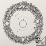 Tattoo sketch, lunar cycle dial, a circular d… – tattoo sketch (№1752401404_0, 13.07.2025 10:10) — tattoovalue.net