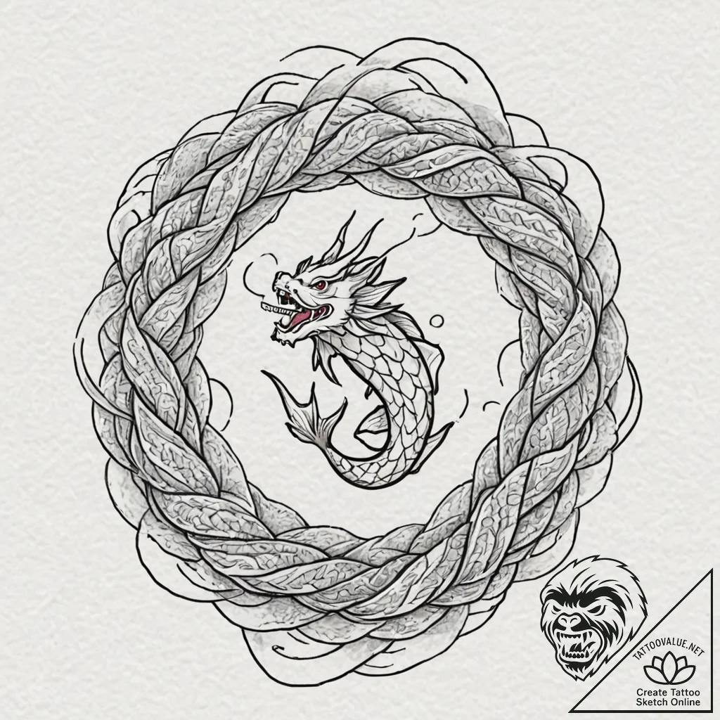 Tattoo sketch, yarn ball, quantum knot, a bal... - tattoo sketch (№1752403037_0, 13.07.2025 10:37) — tattoovalue.net