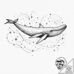 Tattoo sketch, space whale, constellation ski… – tattoo sketch (№1752403296_0, 13.07.2025 10:41) — tattoovalue.net