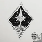 Tattoo sketch, zenith star ziggurat, a toweri… – tattoo sketch (№1752403721_0, 13.07.2025 10:48) — tattoovalue.net