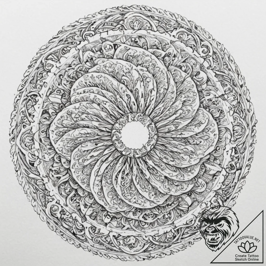 Tattoo sketch, eldritch equation, a swirling,... - tattoo sketch (№1752403807_0, 13.07.2025 10:50) — tattoovalue.net