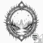 Tattoo sketch, xenodochial portal to the unkn… – tattoo sketch (№1752405774_0, 13.07.2025 11:22) — tattoovalue.net