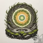 Tattoo sketch, vortex of ancient energy (revi… – tattoo sketch (№1752405856_0, 13.07.2025 11:24) — tattoovalue.net