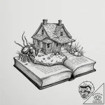 Tattoo sketch, hermit crab with a house of kn… – tattoo sketch (№1752406019_0, 13.07.2025 11:26) — tattoovalue.net