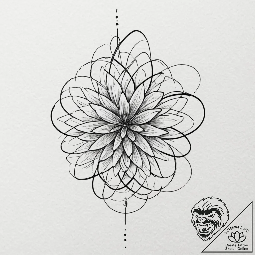 Tattoo sketch, kinetic abstract sculpture, a... - tattoo sketch (№1752406097_0, 13.07.2025 11:28) — tattoovalue.net