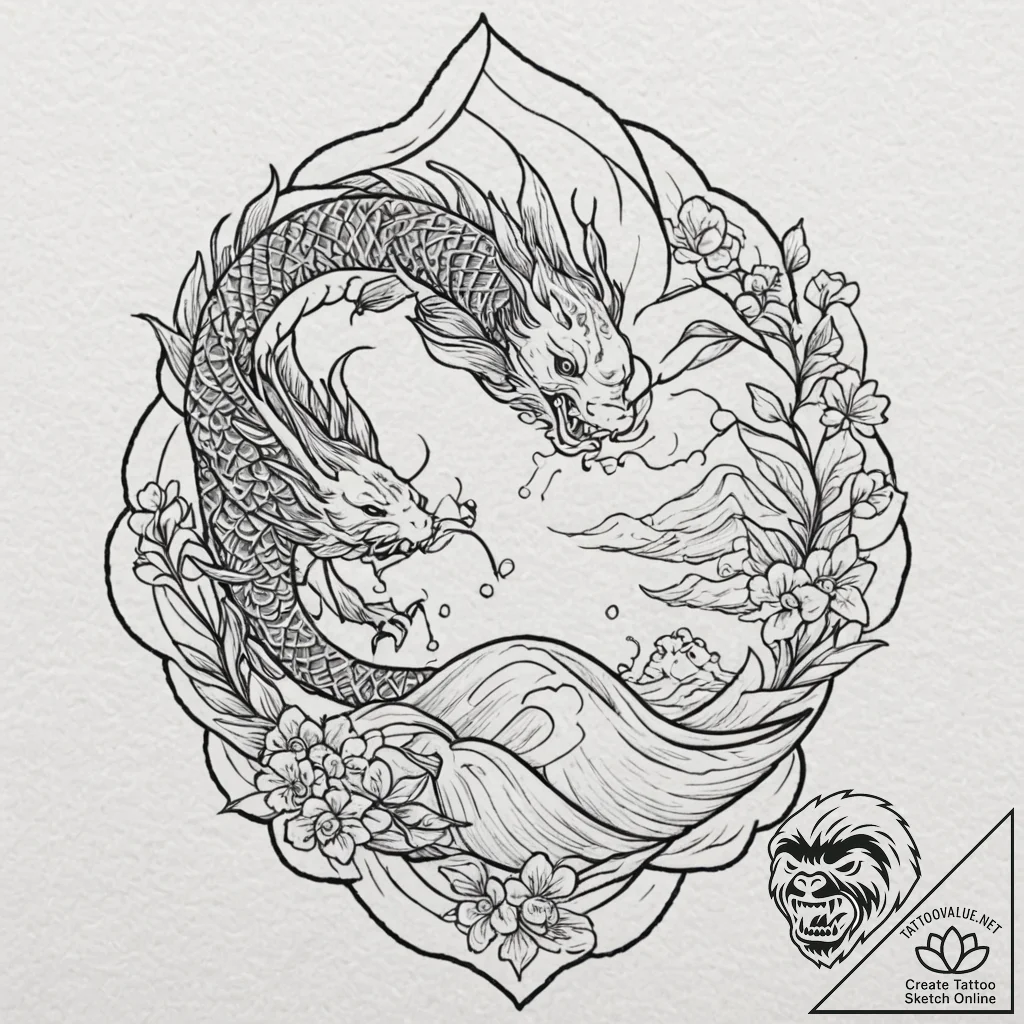 Tattoo sketch, quilted memory landscape, a ro... - tattoo sketch (№1752406660_0, 13.07.2025 11:37) — tattoovalue.net