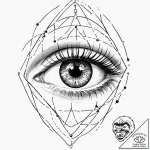 Tattoo sketch, interrogator’s gaze, data read… – tattoo sketch (№1752407681_0, 13.07.2025 11:54) — tattoovalue.net