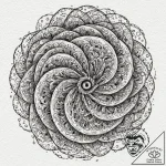 Tattoo sketch, hypnotic hexadecimal vortex, a… – tattoo sketch (№1752407852_0, 13.07.2025 11:57) — tattoovalue.net