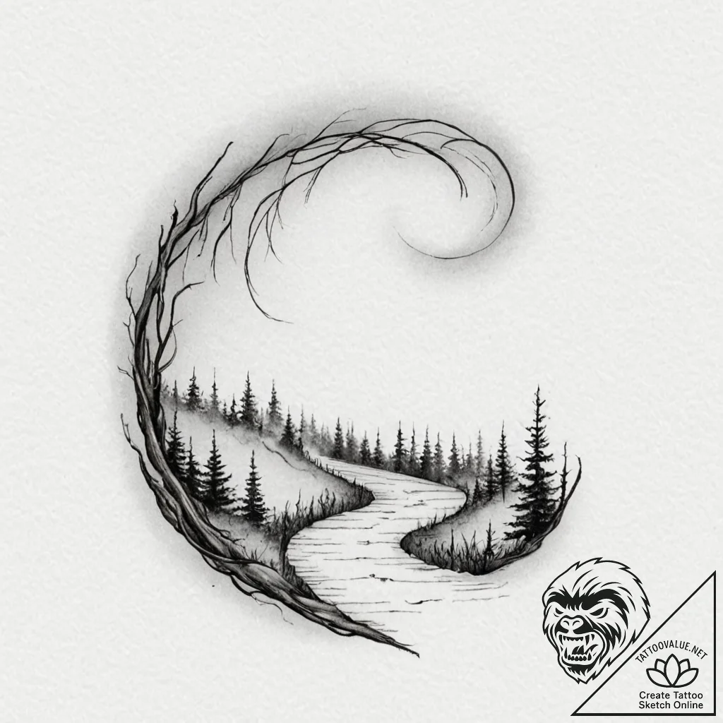 Tattoo sketch, intuition's guiding light, a s... - tattoo sketch (№1752408369_0, 13.07.2025 12:06) — tattoovalue.net