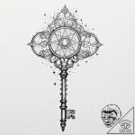 Tattoo sketch, key to the cosmos, an ornate,… – tattoo sketch (№1752408626_0, 13.07.2025 12:10) — tattoovalue.net