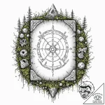 Tattoo sketch, forgotten lore tablet, an anci… – tattoo sketch (№1752409479_0, 13.07.2025 12:24) — tattoovalue.net