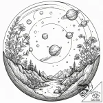Tattoo sketch, orbital oasis garden, a miniat… – tattoo sketch (№1752410072_0, 13.07.2025 12:34) — tattoovalue.net