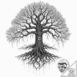 Tattoo sketch, yggdrasil’s roots, dark networ… – tattoo sketch (№1752410156_0, 13.07.2025 12:35) — tattoovalue.net