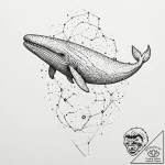 Tattoo sketch, space whale, constellation ski… – tattoo sketch (№1752410659_0, 13.07.2025 12:44) — tattoovalue.net