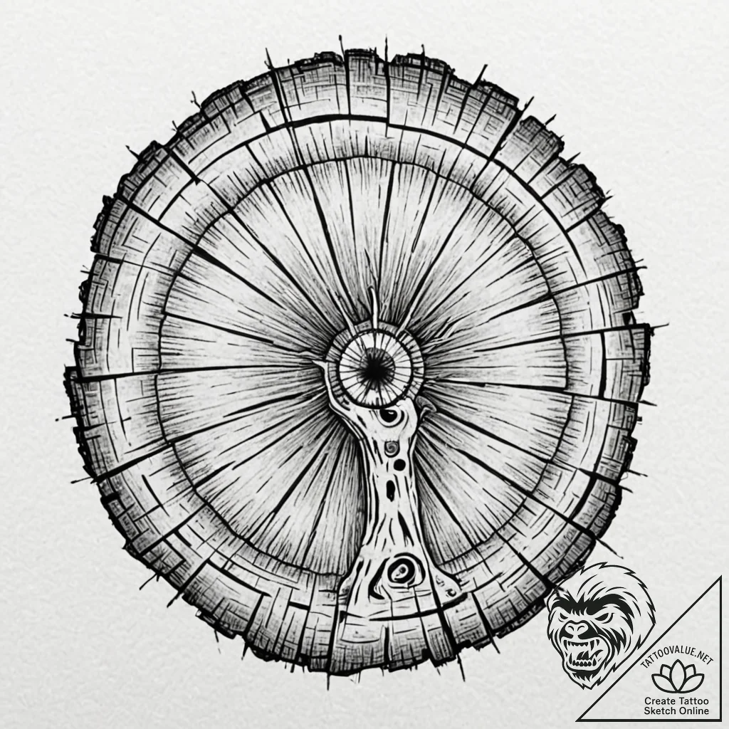 Tattoo sketch, youthful tree, luminous growth... - tattoo sketch (№1752410938_0, 13.07.2025 12:48) — tattoovalue.net