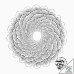 Tattoo sketch, recursive wave pattern, a sing… – tattoo sketch (№1752411107_0, 13.07.2025 12:51) — tattoovalue.net