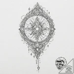 Tattoo sketch, ethereal encryption key, a flo… – tattoo sketch (№1752418589_0, 13.07.2025 14:56) — tattoovalue.net