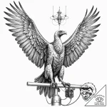 Tattoo sketch, vulture of vigilance, data vis… – tattoo sketch (№1752420304_0, 13.07.2025 15:25) — tattoovalue.net