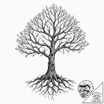 Tattoo sketch, binary tree structure rendered… – tattoo sketch (№1752420475_0, 13.07.2025 15:27) — tattoovalue.net