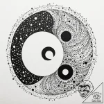 Tattoo sketch, duality of data, a yin-yang sy… – tattoo sketch (№1752421920_0, 13.07.2025 15:52) — tattoovalue.net