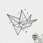 Tattoo sketch, origami orbital craft, a delic… – tattoo sketch (№1752422087_0, 13.07.2025 15:54) — tattoovalue.net