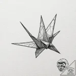 Tattoo sketch, paper crane, starlight flight,… – tattoo sketch (№1752422916_0, 13.07.2025 16:08) — tattoovalue.net