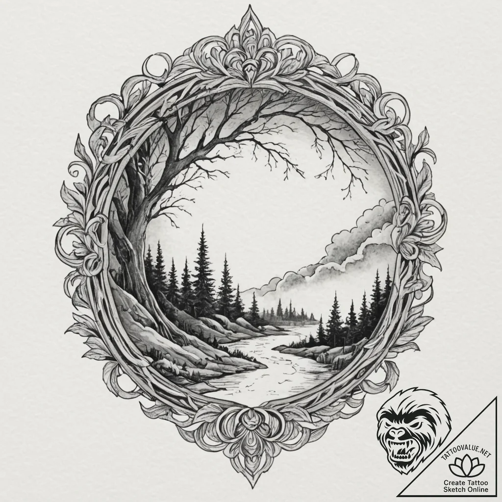 Tattoo sketch, intuition's guiding light, a s... - tattoo sketch (№1752423082_0, 13.07.2025 16:11) — tattoovalue.net