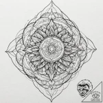 Tattoo sketch, tesseract of thought, a comple… – tattoo sketch (№1752424643_0, 13.07.2025 16:37) — tattoovalue.net